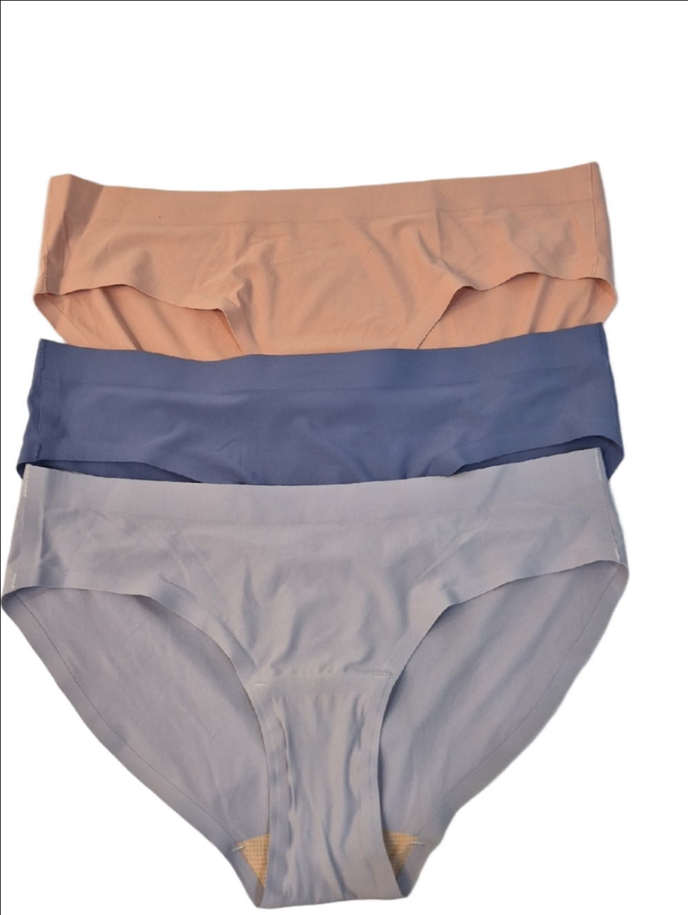 Knix Seamless Bikini Set in Peach, Periwinkle & Lavender Size M